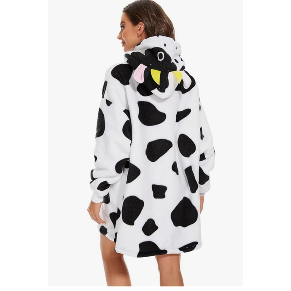 Cow Blanket Hoodie Oversized Sherpa. - Picture 3 of 7